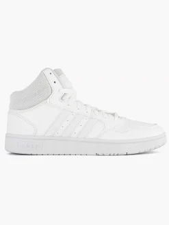 adidas Witte Hoops 3.0 Mid-Heren Sneakers