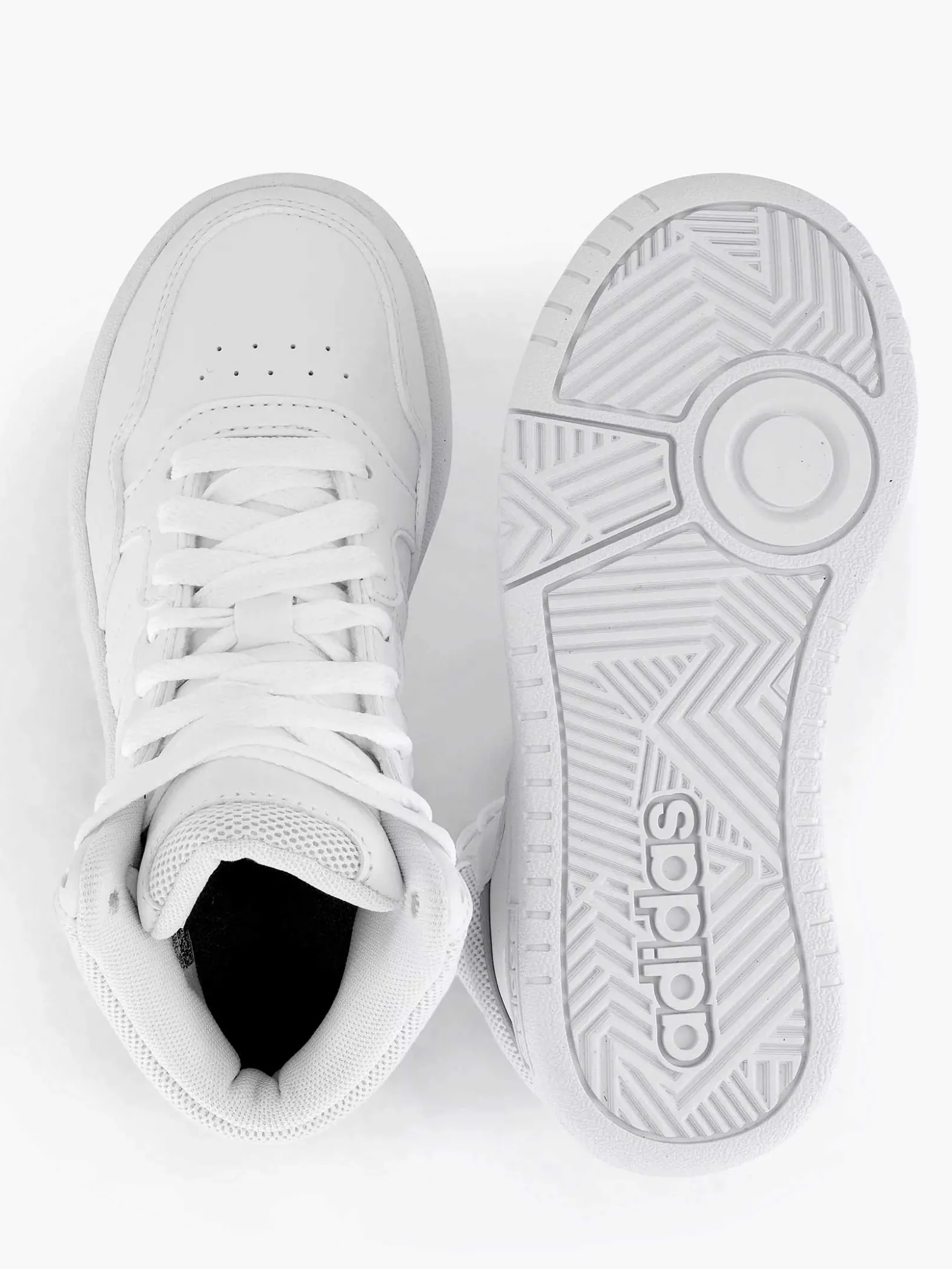 adidas Witte Hoops Mid 3.0 K-Kinderen Jongensschoenen