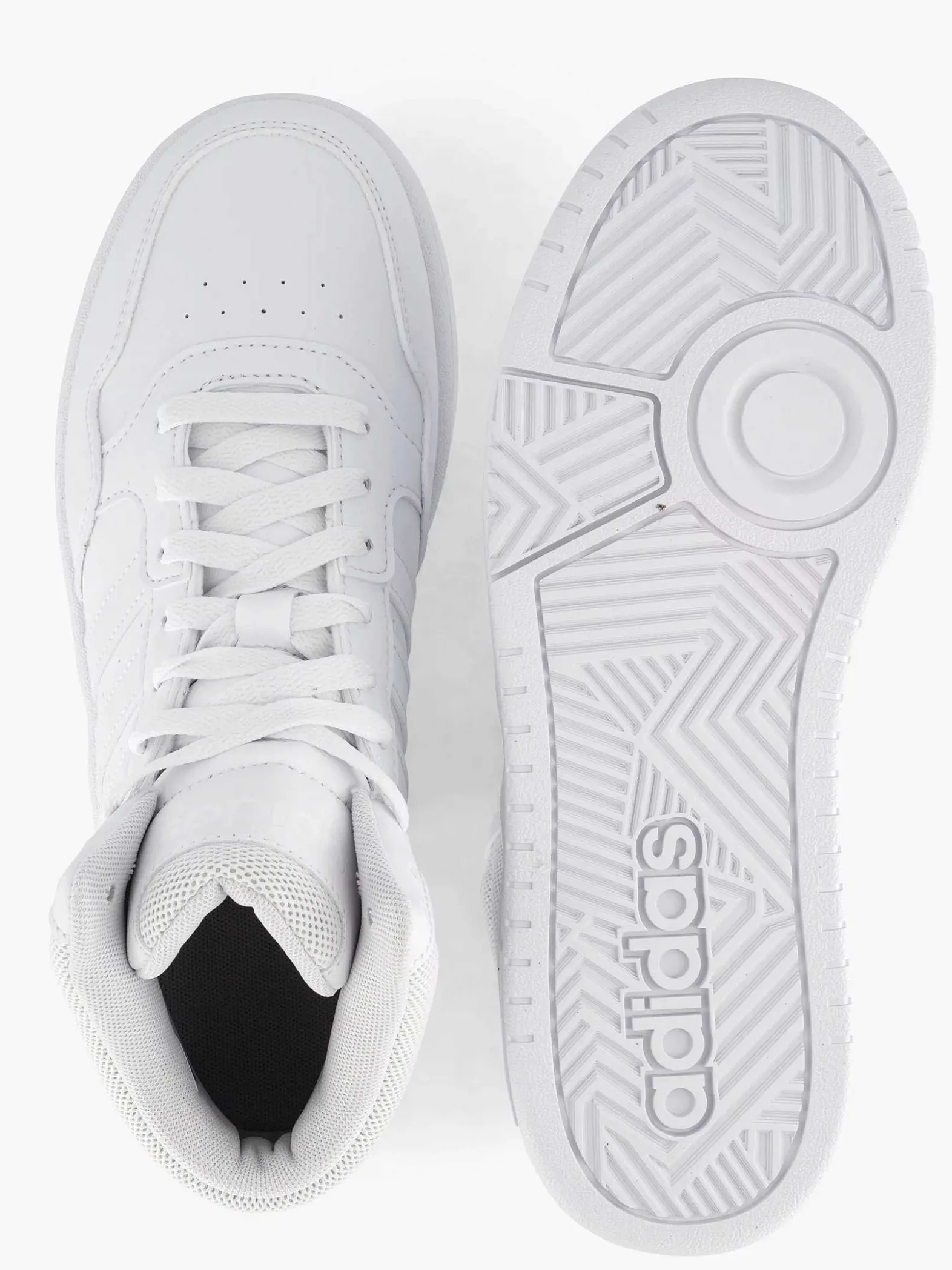 adidas Witte Hoops Mid 3.0 K-Kinderen Jongensschoenen