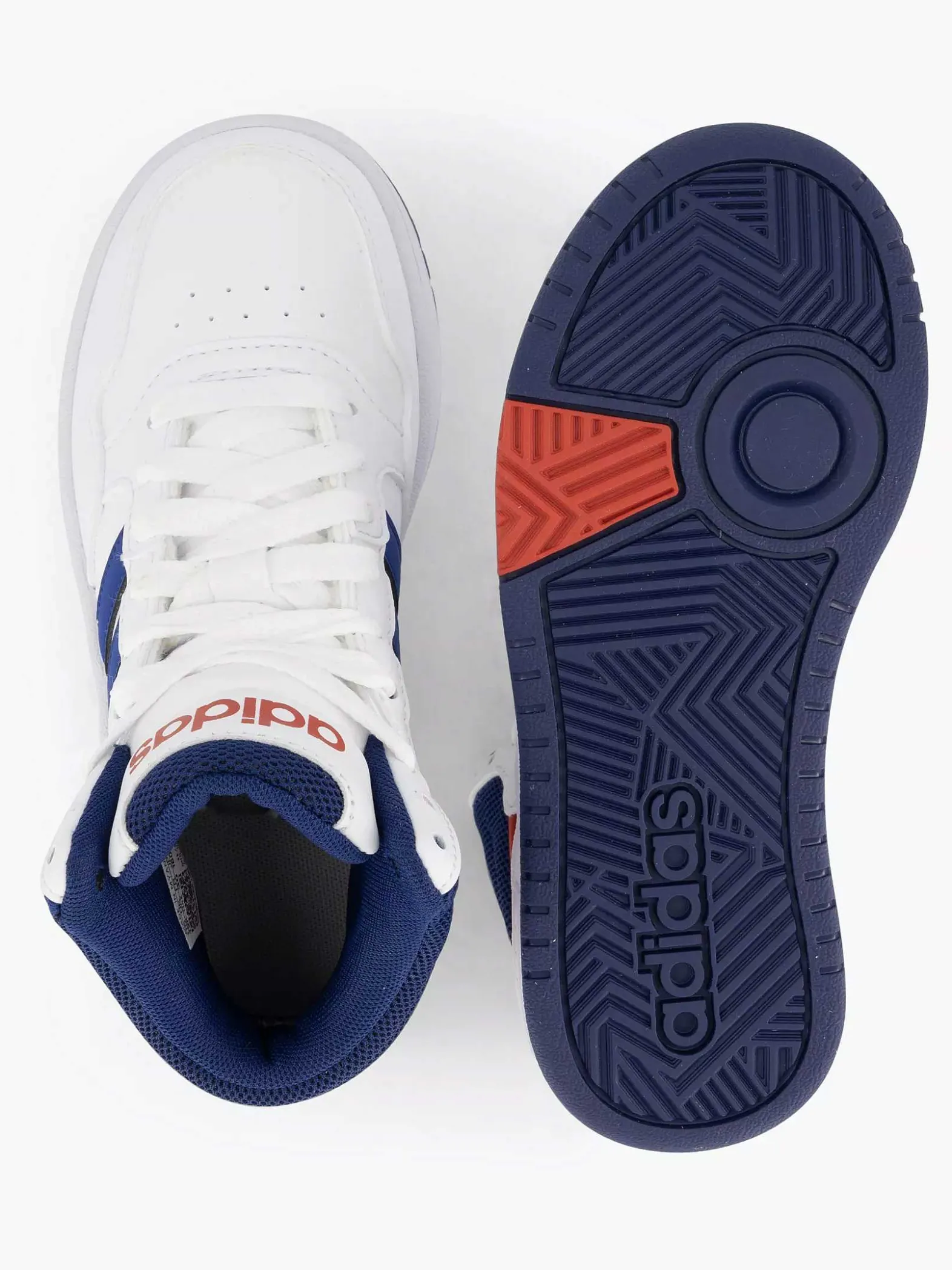 adidas Witte Hoops Mid 3.0 K-Kinderen Jongensschoenen