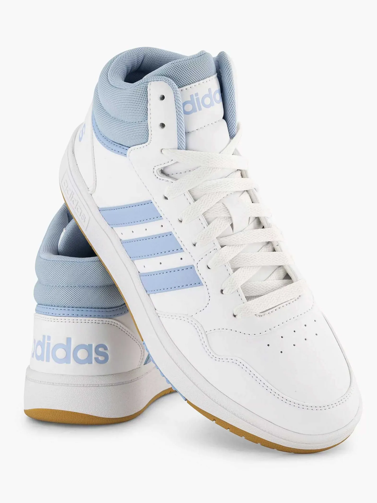 adidas Witte Hoops 3.0 Mid W-Dames Sneakers