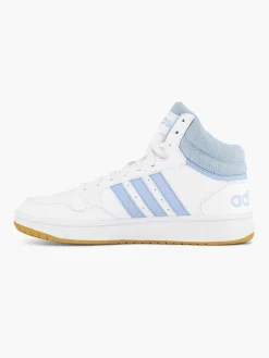 adidas Witte Hoops 3.0 Mid W-Dames Sneakers