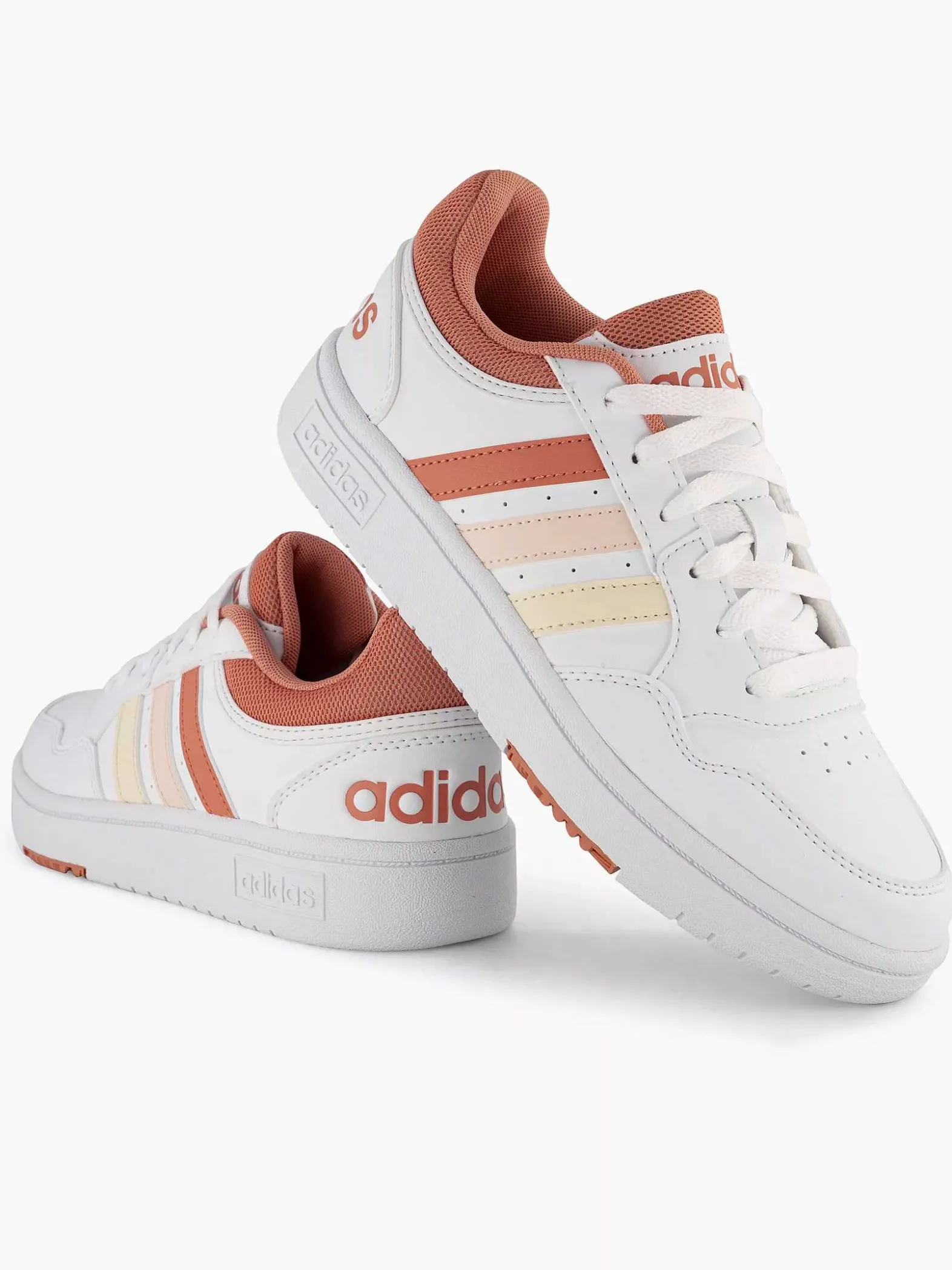 adidas Witte Hoops 3.0 W-Dames Sneakers