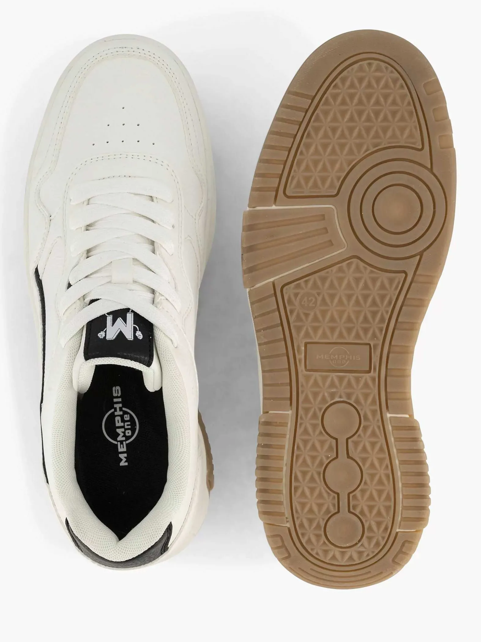 Memphis One Witte Lage Sneakers-Heren Sneakers