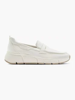 Medicus Witte Leren Comfort Instapper-Dames Comfort Schoenen