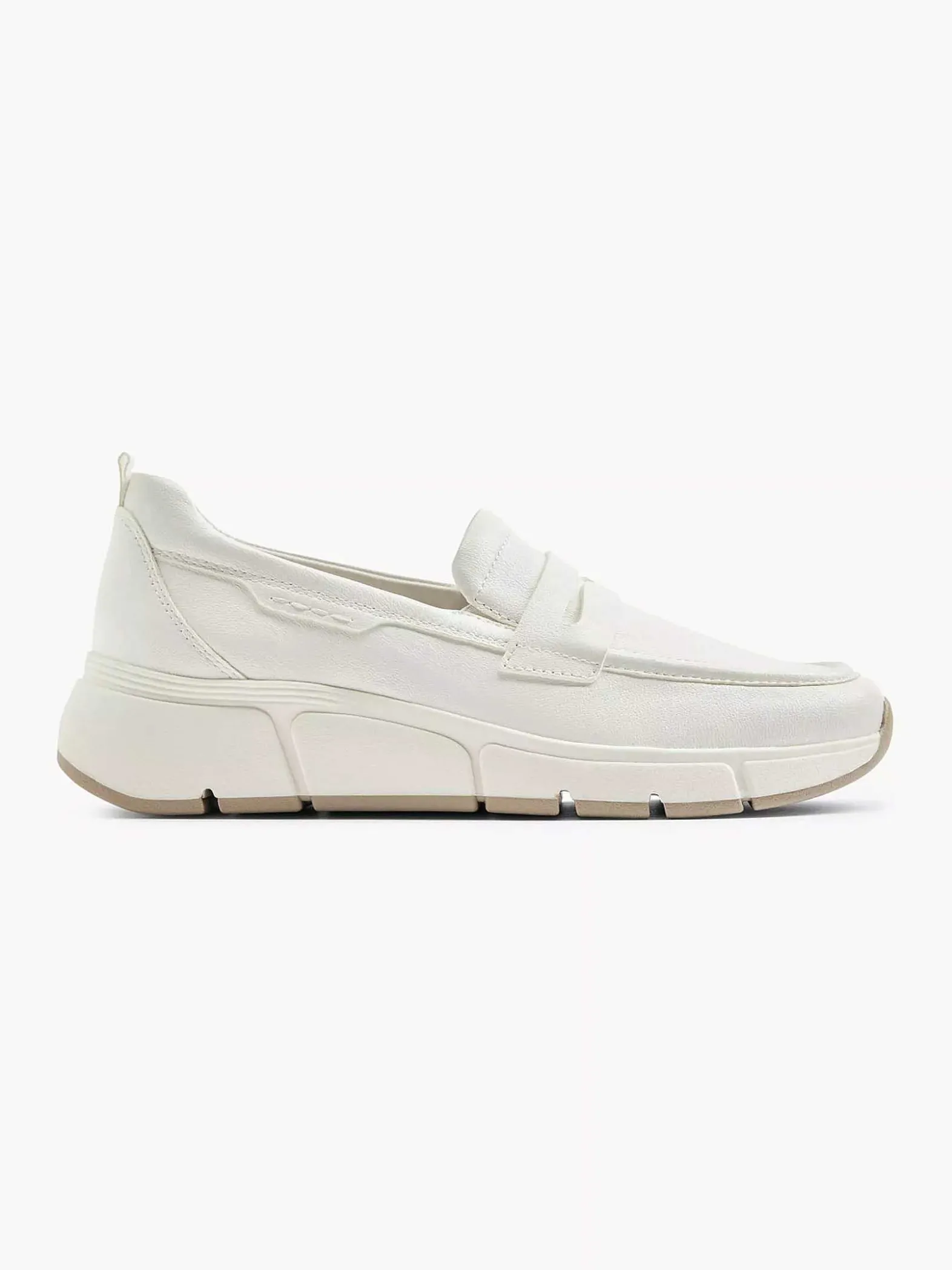 Medicus Witte Leren Comfort Instapper-Dames Comfort Schoenen