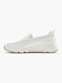 Medicus Witte Leren Comfort Instapper-Dames Comfort Schoenen