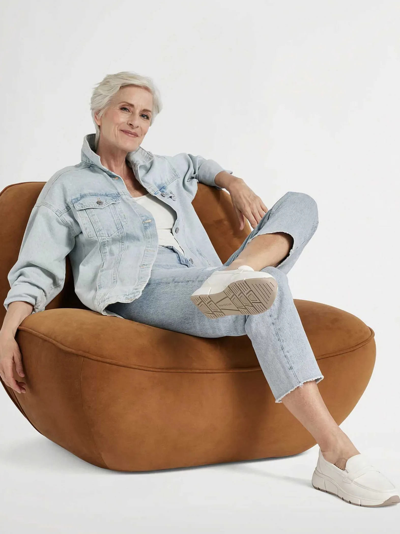 Medicus Witte Leren Comfort Instapper-Dames Comfort Schoenen