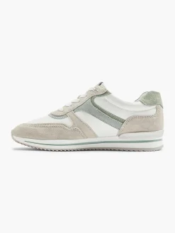 Medicus Witte Leren Comfort Sneaker-Dames Comfort Schoenen
