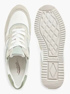 Medicus Witte Leren Comfort Sneaker-Dames Comfort Schoenen