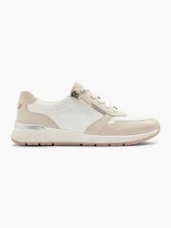 Medicus Witte Leren Comfort Sneaker-Dames Comfort Schoenen