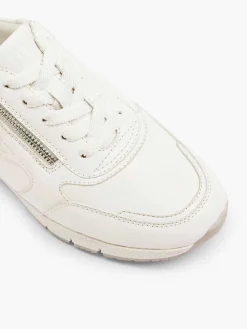 Medicus Witte Leren Comfort Sneaker-Dames Comfort Schoenen
