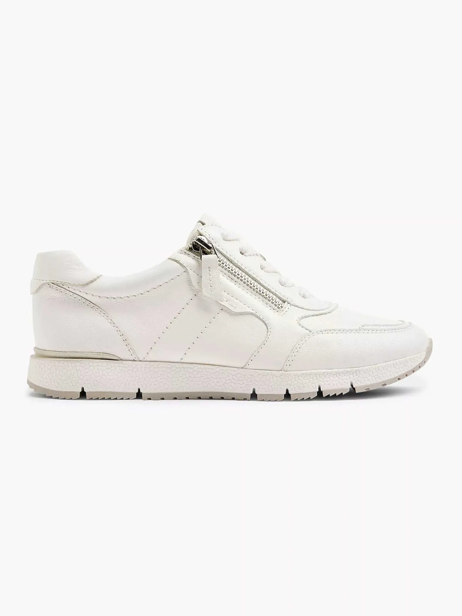 Medicus Witte Leren Comfort Sneaker-Dames Comfort Schoenen