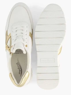 Medicus Witte Leren Comfort Sneaker-Dames Sneakers