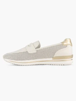 Medicus Witte Leren Instapper-Dames Comfort Schoenen