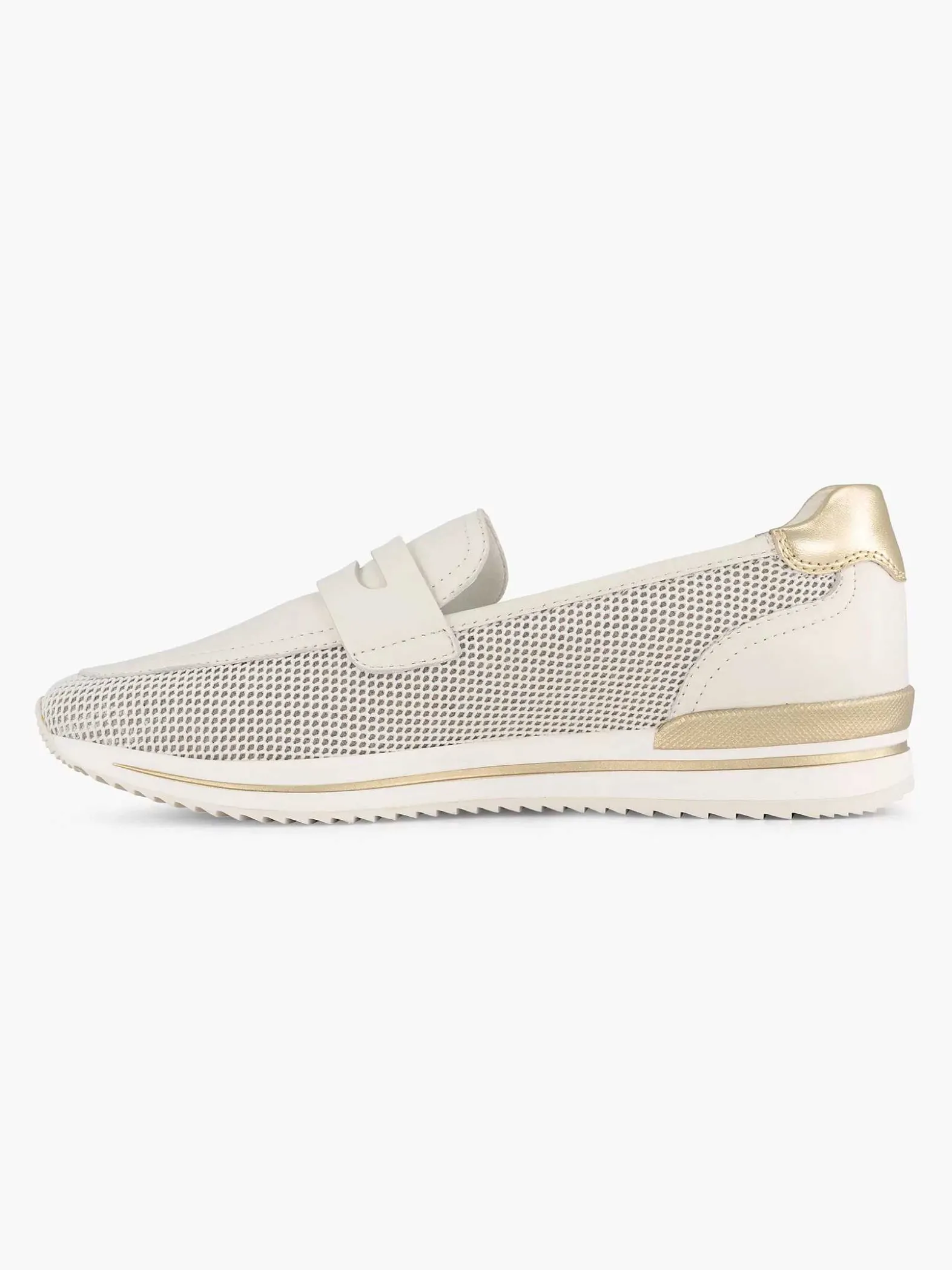 Medicus Witte Leren Instapper-Dames Comfort Schoenen