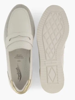 Medicus Witte Leren Instapper-Dames Comfort Schoenen