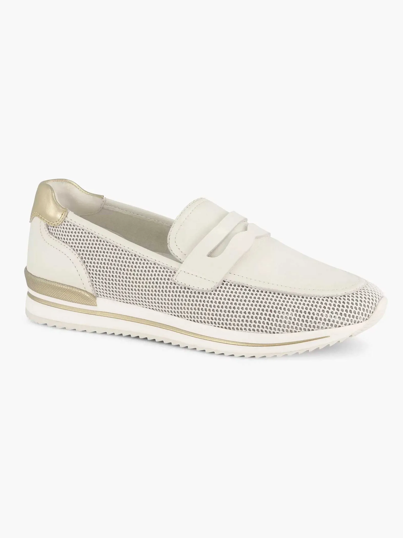 Medicus Witte Leren Instapper-Dames Comfort Schoenen
