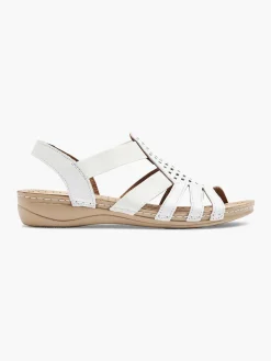 Easy Street Witte Leren Sandaal-Dames Comfort Schoenen