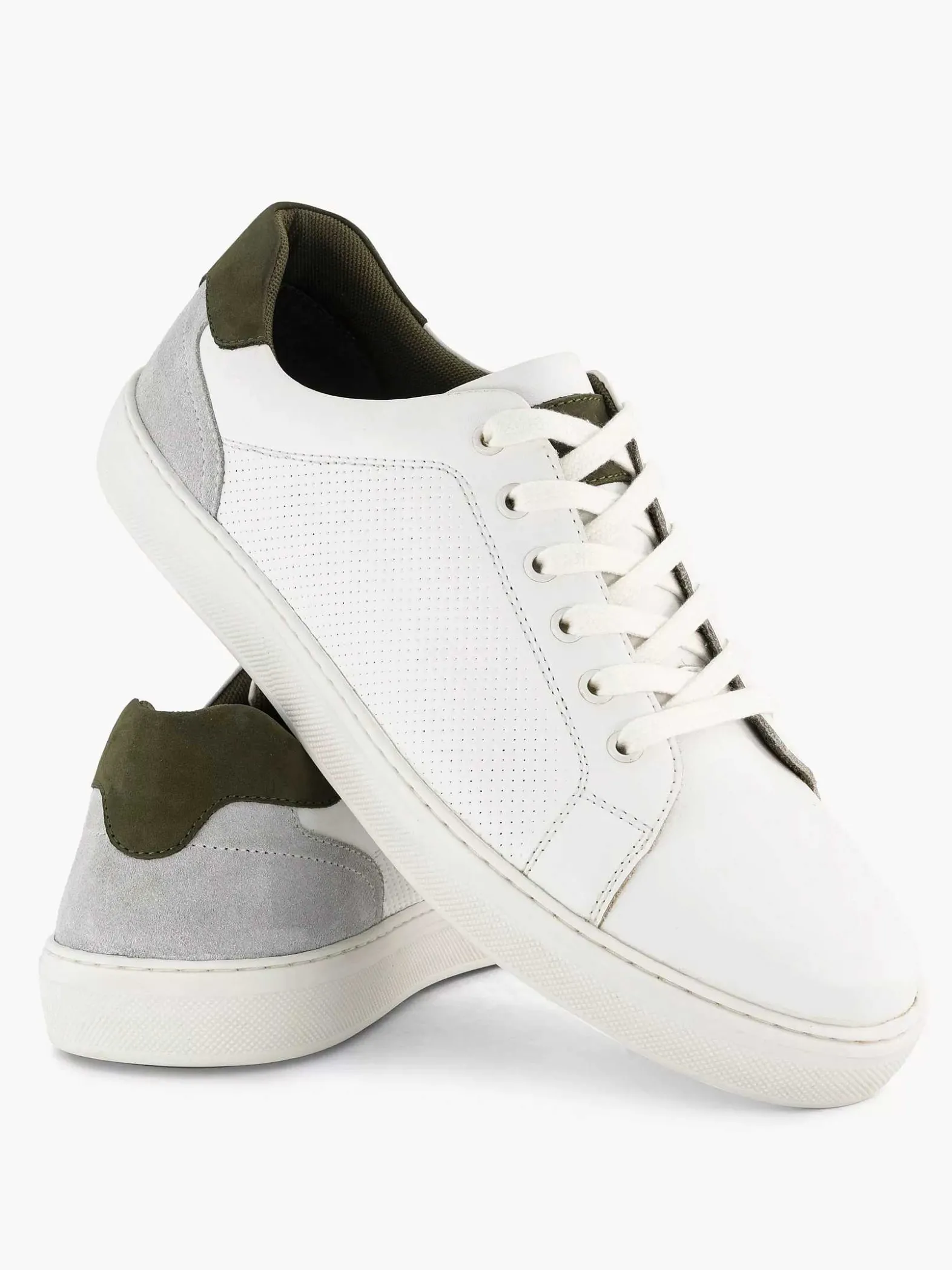 Memphis One Witte Leren Sneaker-Heren Sneakers
