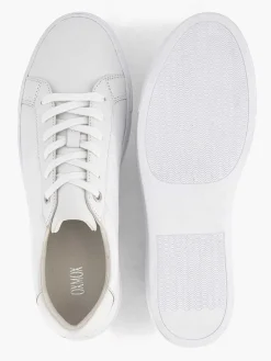 Oxmox Witte Leren Sneaker-Heren Sneakers