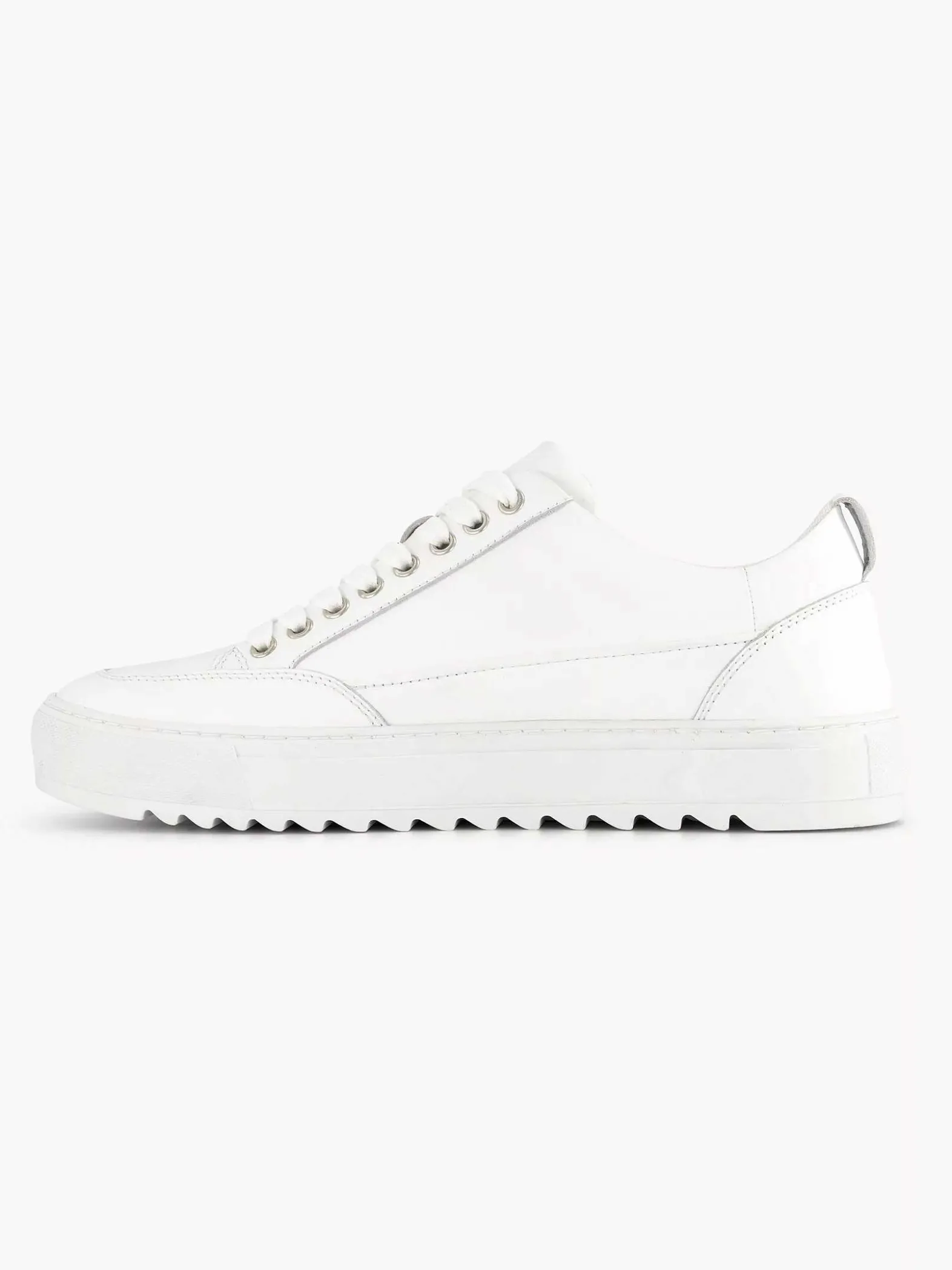 Oxmox Witte Leren Sneaker-Heren Sneakers
