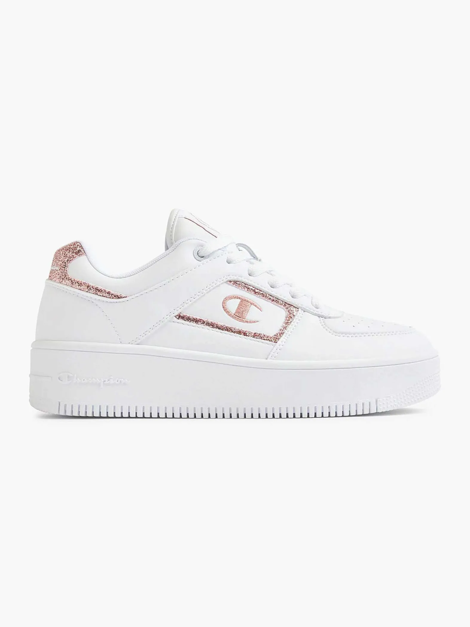 Champion Witte Low Cut Shoe Foul Platform-Dames Sneakers