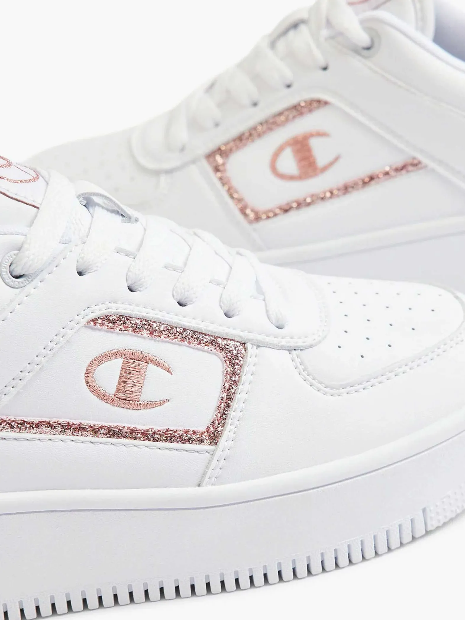 Champion Witte Low Cut Shoe Foul Platform-Dames Sneakers