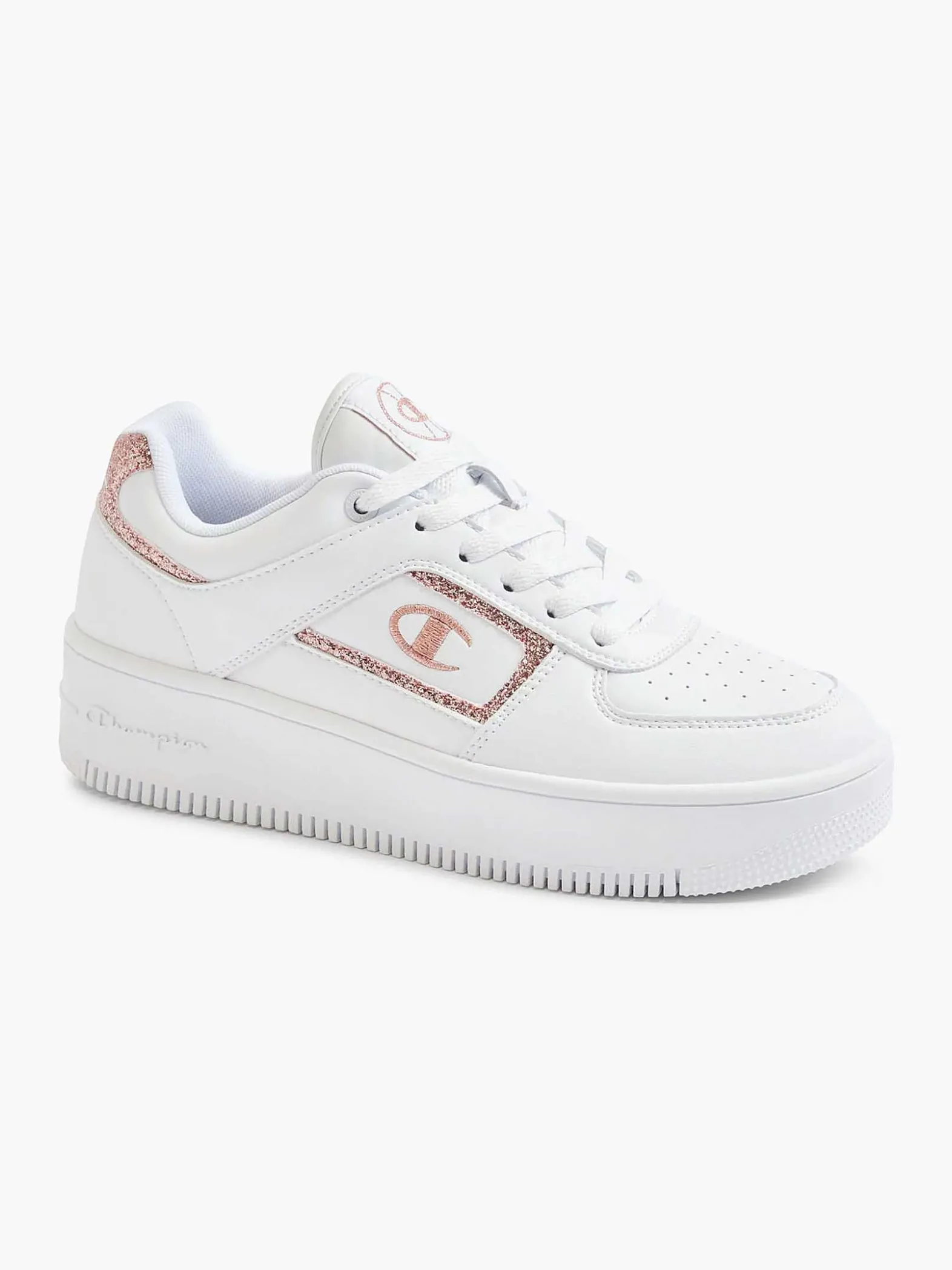 Champion Witte Low Cut Shoe Foul Platform-Dames Sneakers