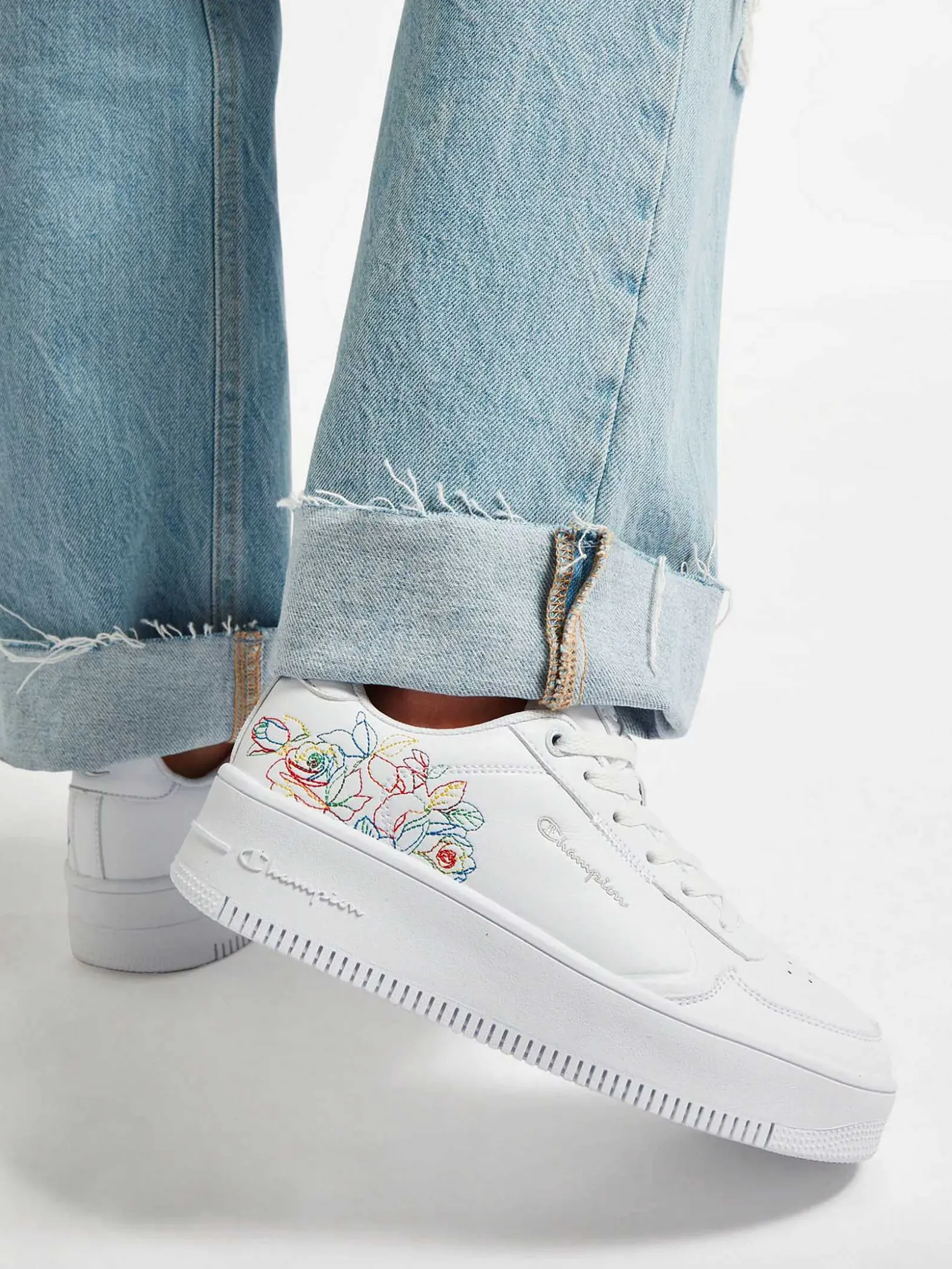 Champion Witte Low Cut Shoe Rebound Platform-Dames Sneakers