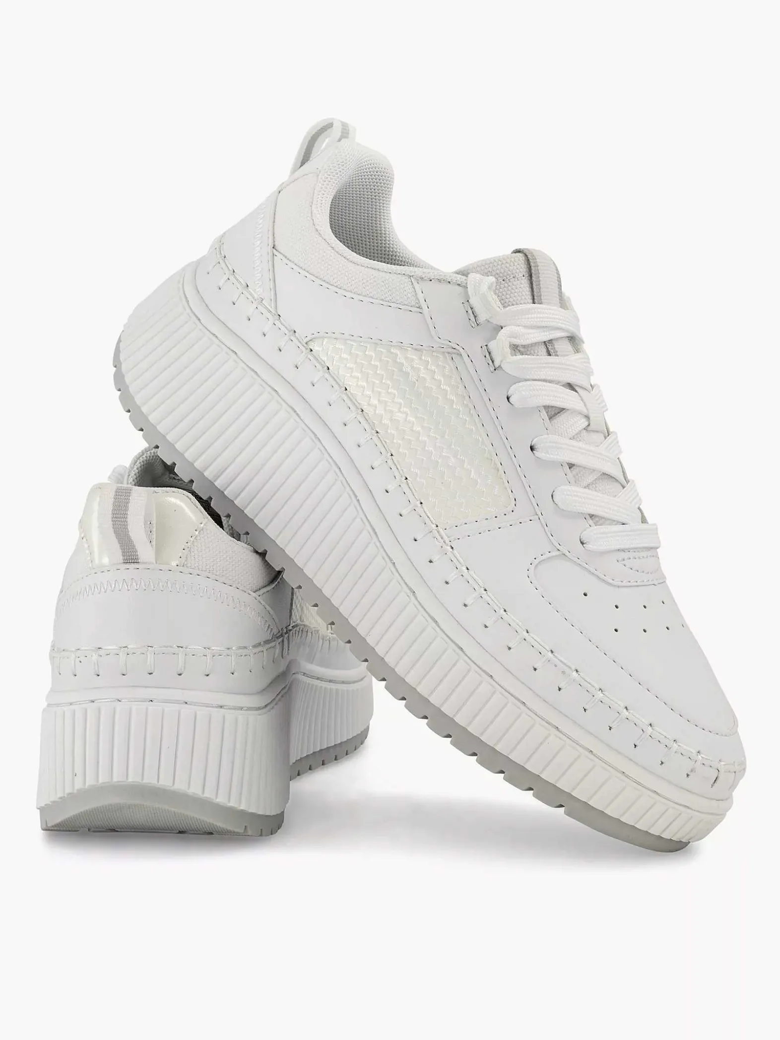 Oxmox Witte Platform Sneaker-Dames Sneakers
