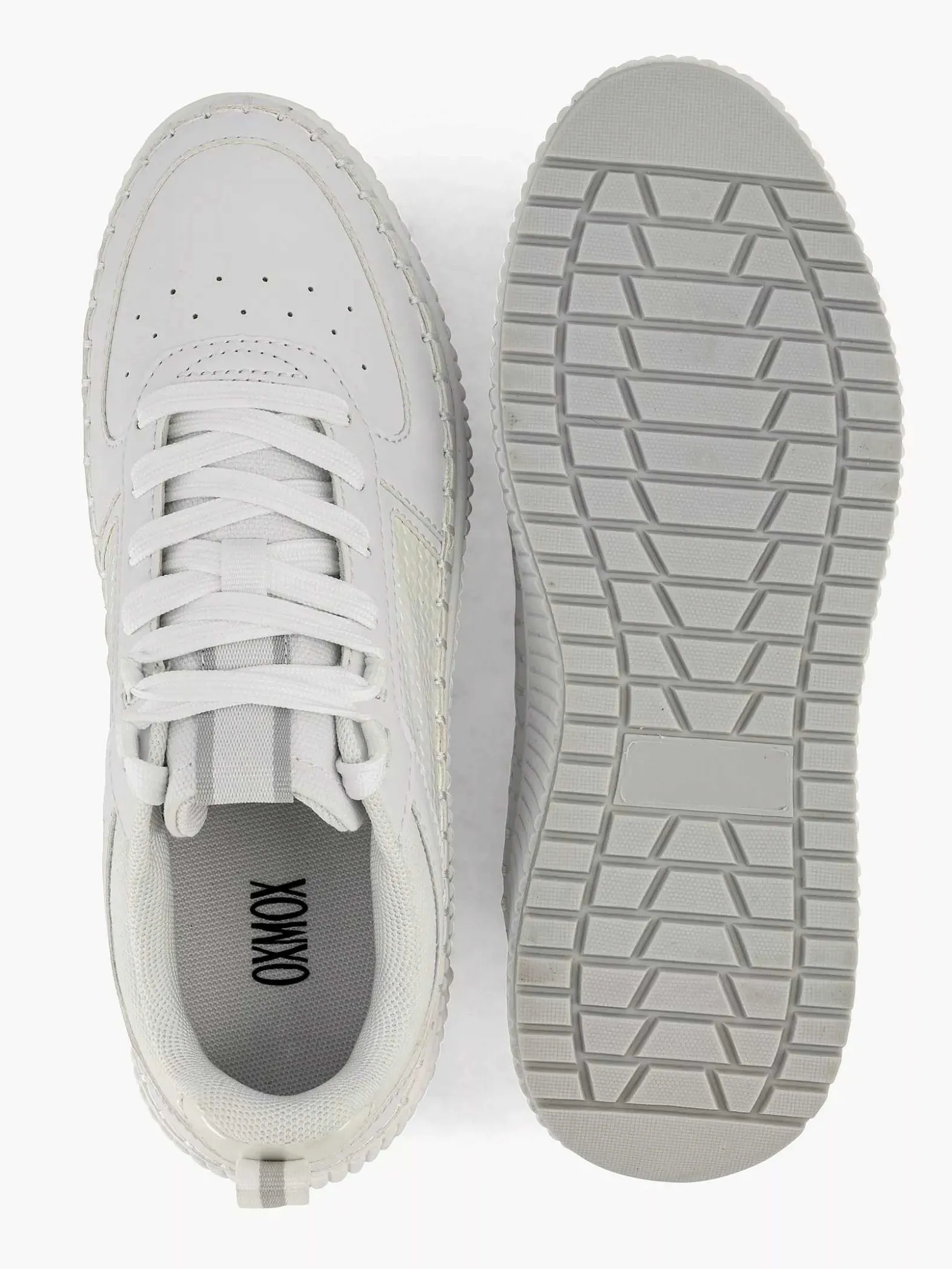 Oxmox Witte Platform Sneaker-Dames Sneakers