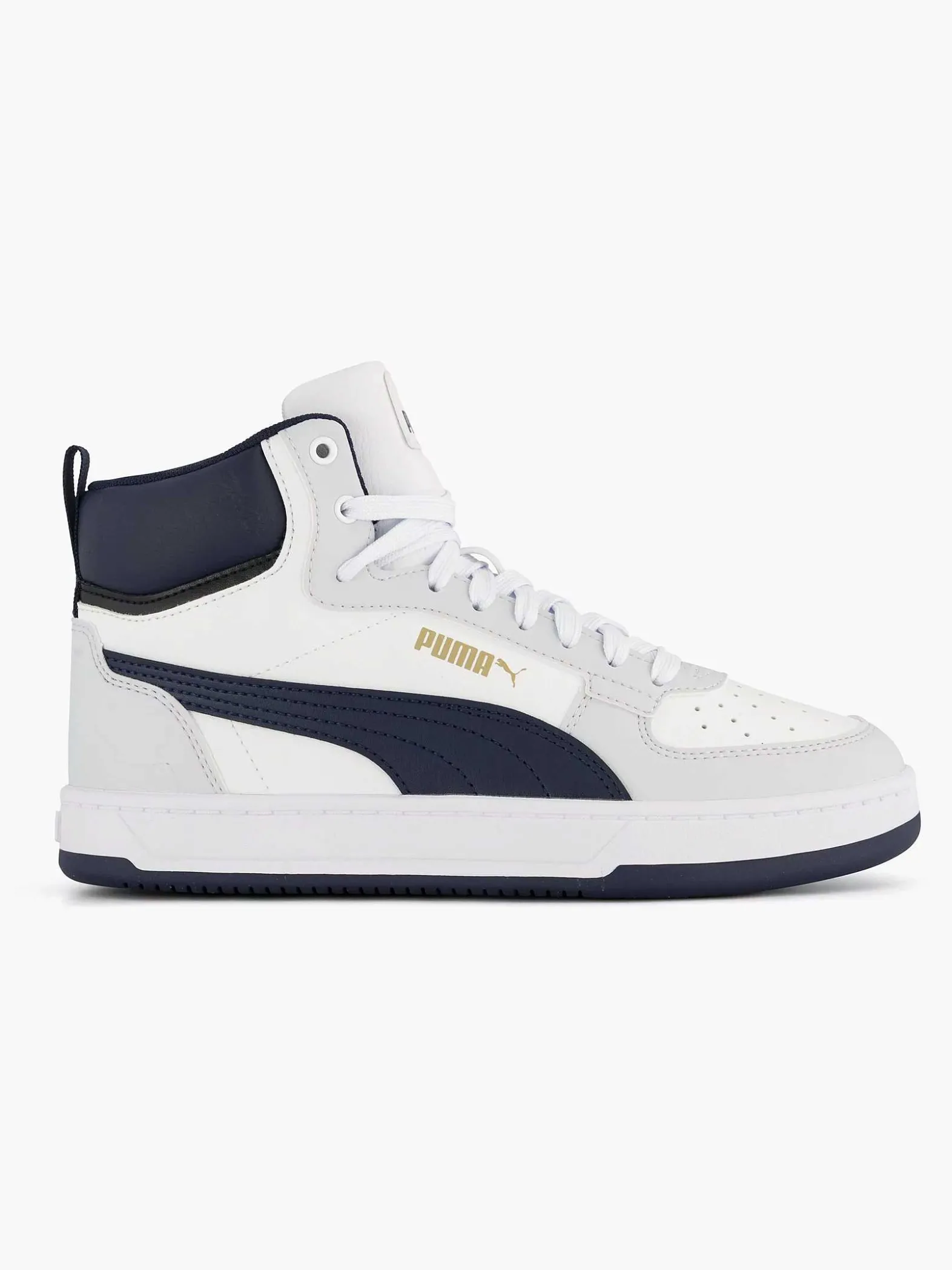 Puma Witte Caven 2.0 Mid Jr-Kinderen Jongensschoenen