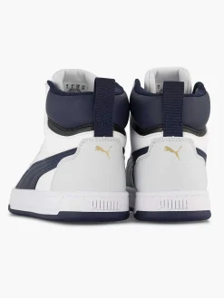Puma Witte Caven 2.0 Mid Jr-Kinderen Jongensschoenen