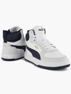 Puma Witte Caven 2.0 Mid Jr-Kinderen Jongensschoenen