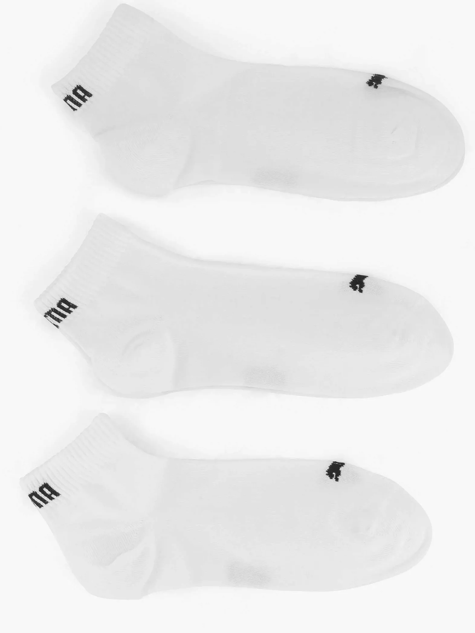 Puma Witte Quarter Plain 3 Pak 43-46-Heren Sokken