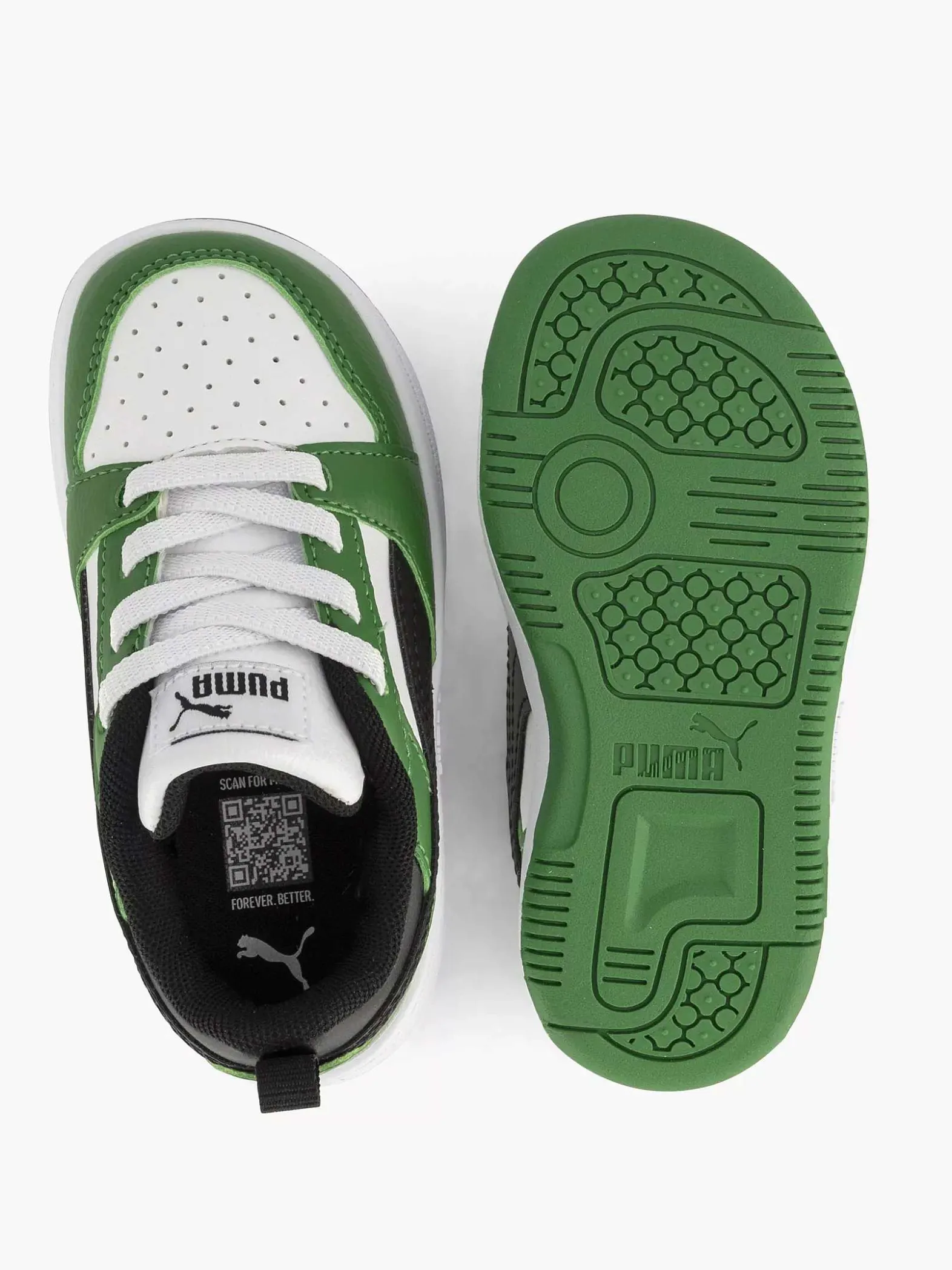 Puma Witte Rebound V6 Lo Ac Inf-Kinderen Jongensschoenen