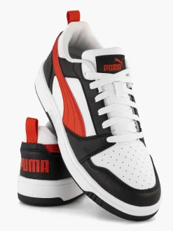 Puma Witte Rebound V6 Lo Jr-Kinderen Jongensschoenen