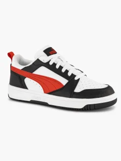 Puma Witte Rebound V6 Lo Jr-Kinderen Jongensschoenen