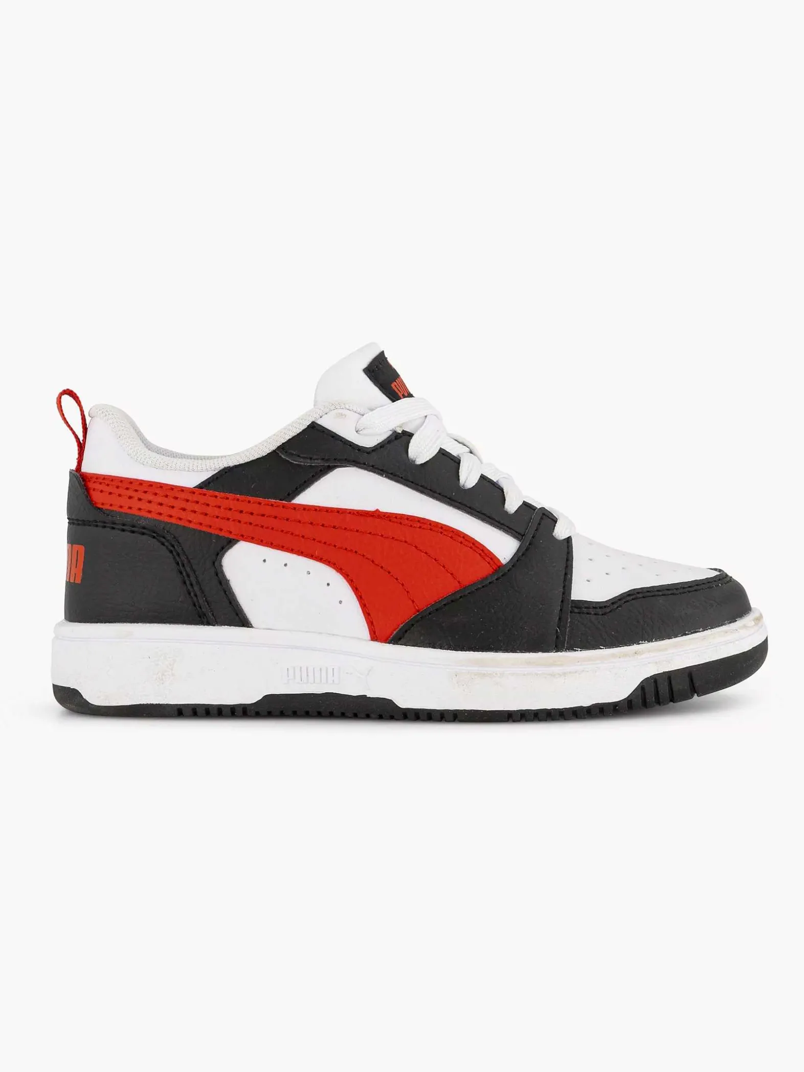 Puma Witte Rebound V6 Lo Ps-Kinderen Jongensschoenen