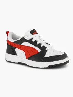Puma Witte Rebound V6 Lo Ps-Kinderen Jongensschoenen