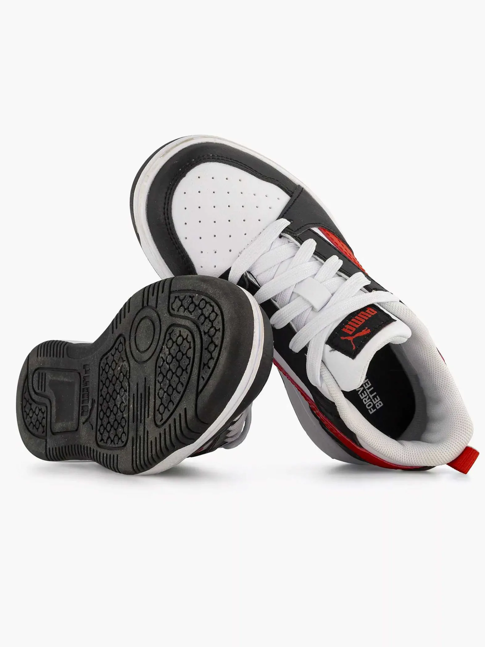 Puma Witte Rebound V6 Lo Ps-Kinderen Jongensschoenen