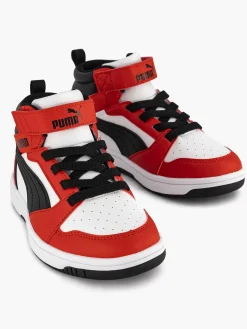 Puma Witte Rebound V6 Mid Ac+ Ps-Kinderen Jongensschoenen