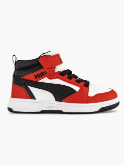 Puma Witte Rebound V6 Mid Ac+ Ps-Kinderen Jongensschoenen