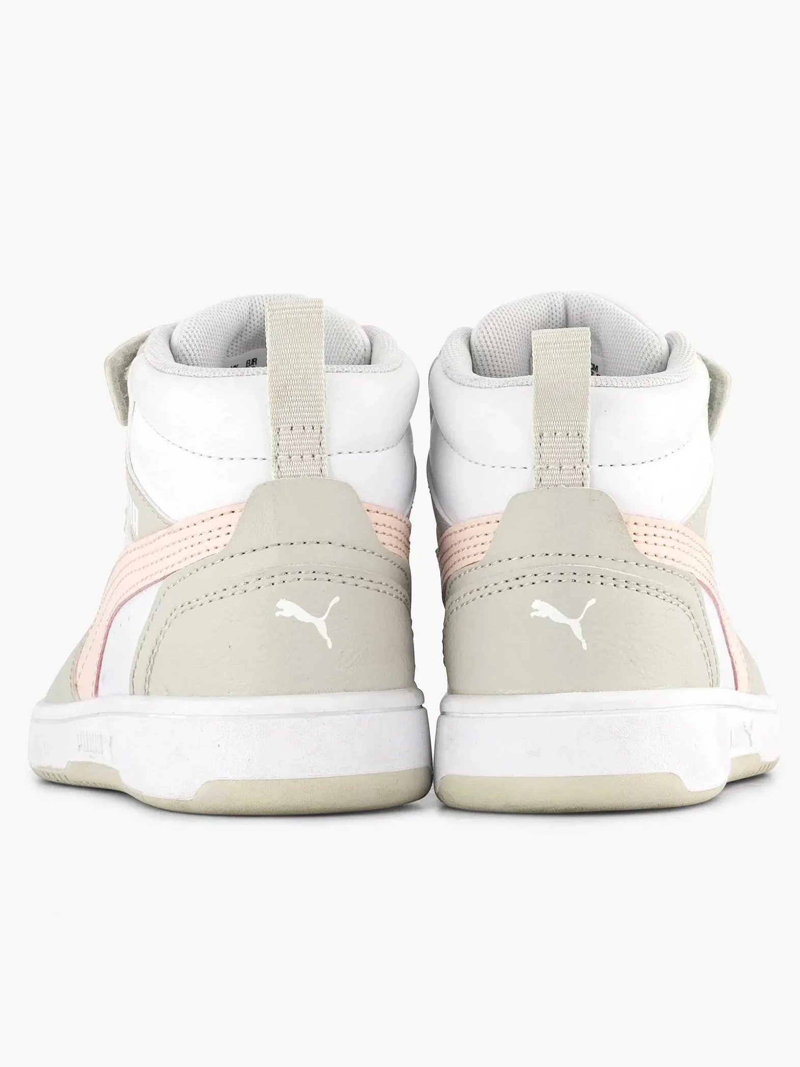 Puma Witte Rebound V6 Mid Ac+ Ps-Kinderen Jongensschoenen