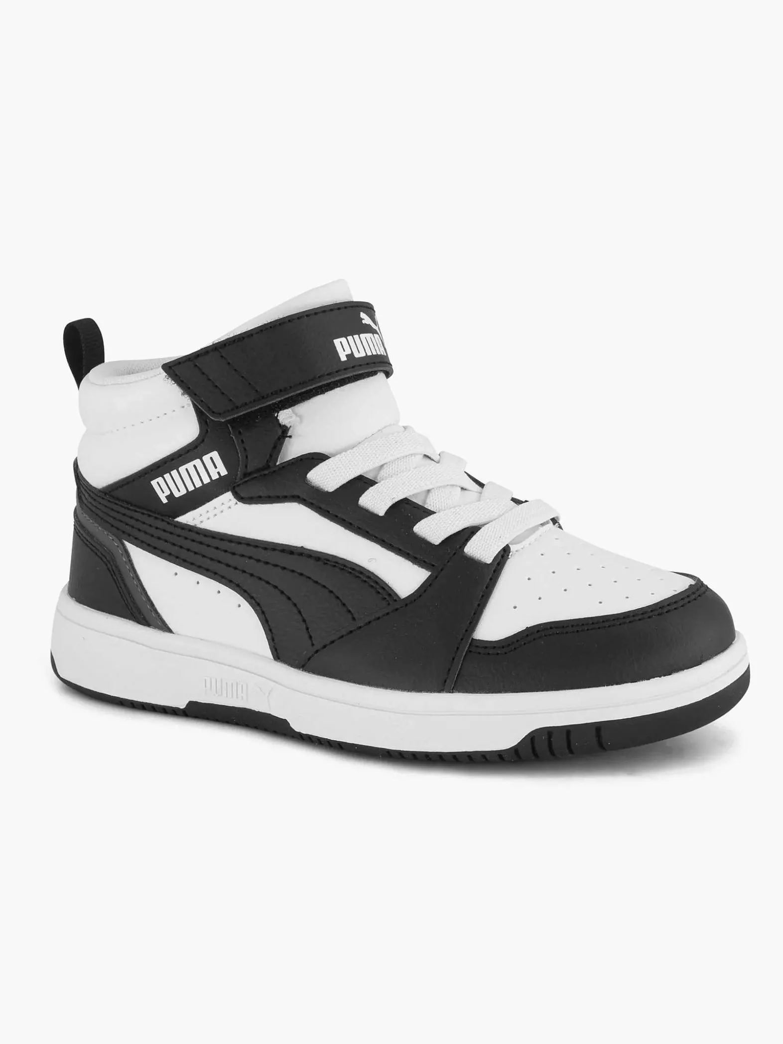 Puma Witte Rebound V6 Mid Ac+ Ps-Kinderen Jongensschoenen
