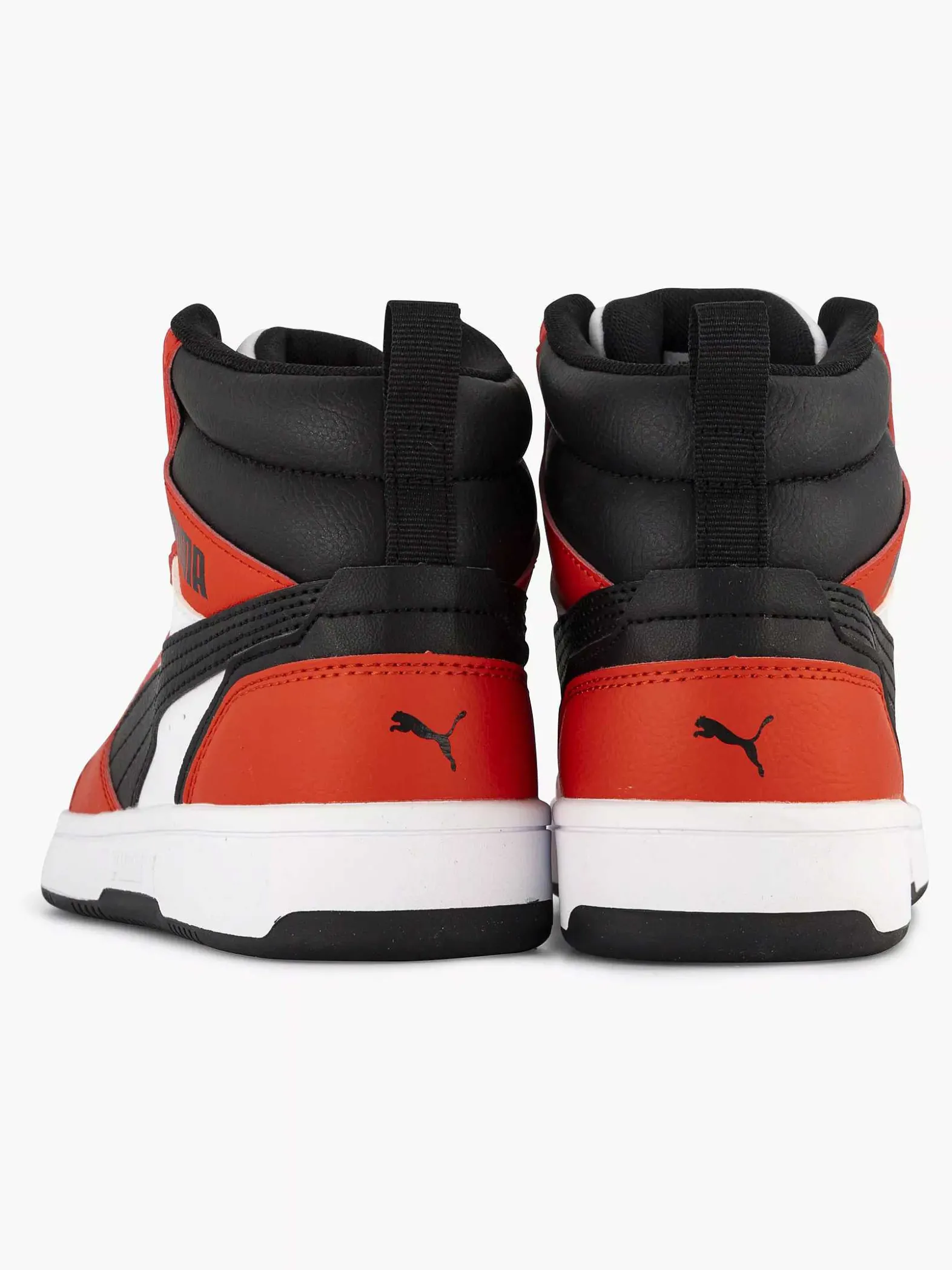 Puma Witte Rebound V6 Mid Jr-Kinderen Jongensschoenen