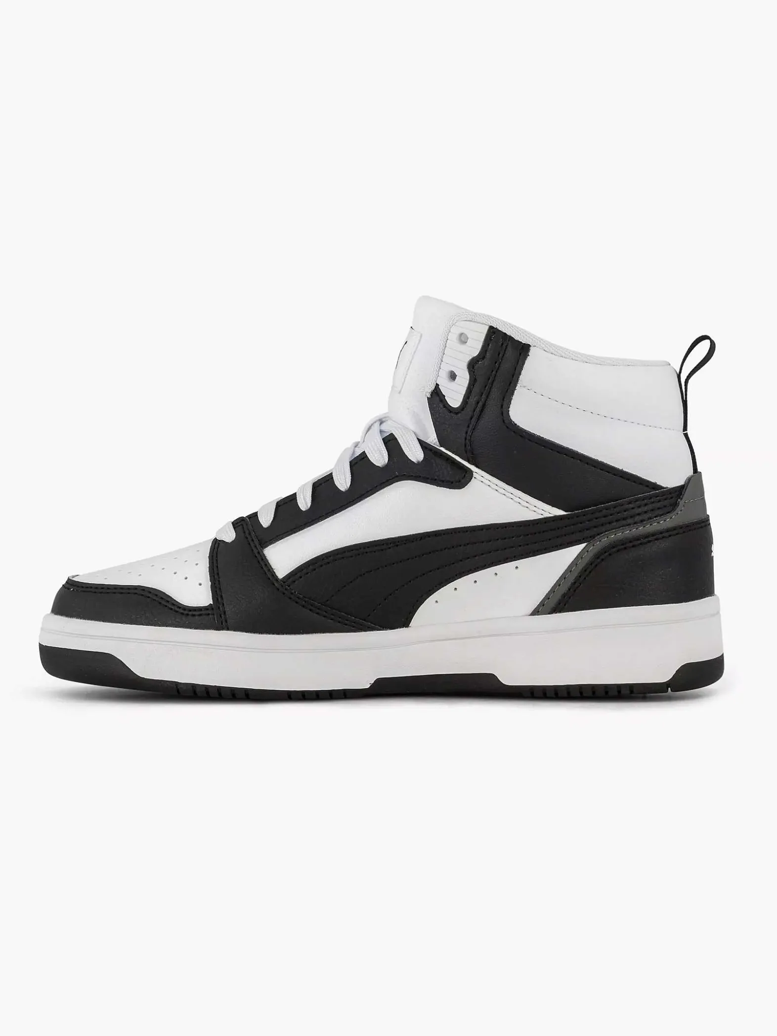 Puma Witte Rebound V6 Mid Jr-Kinderen Babyschoenen