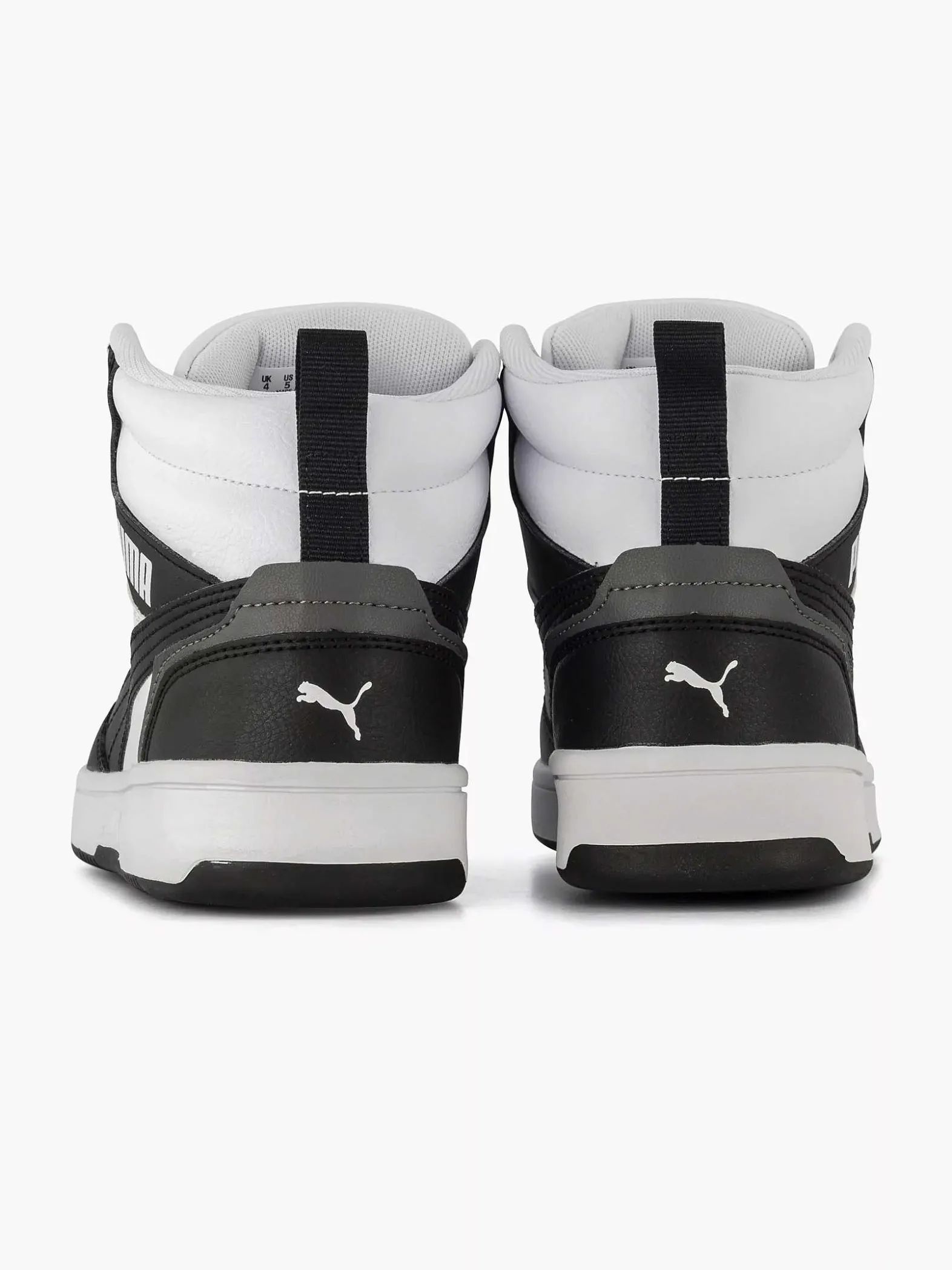 Puma Witte Rebound V6 Mid Jr-Kinderen Babyschoenen