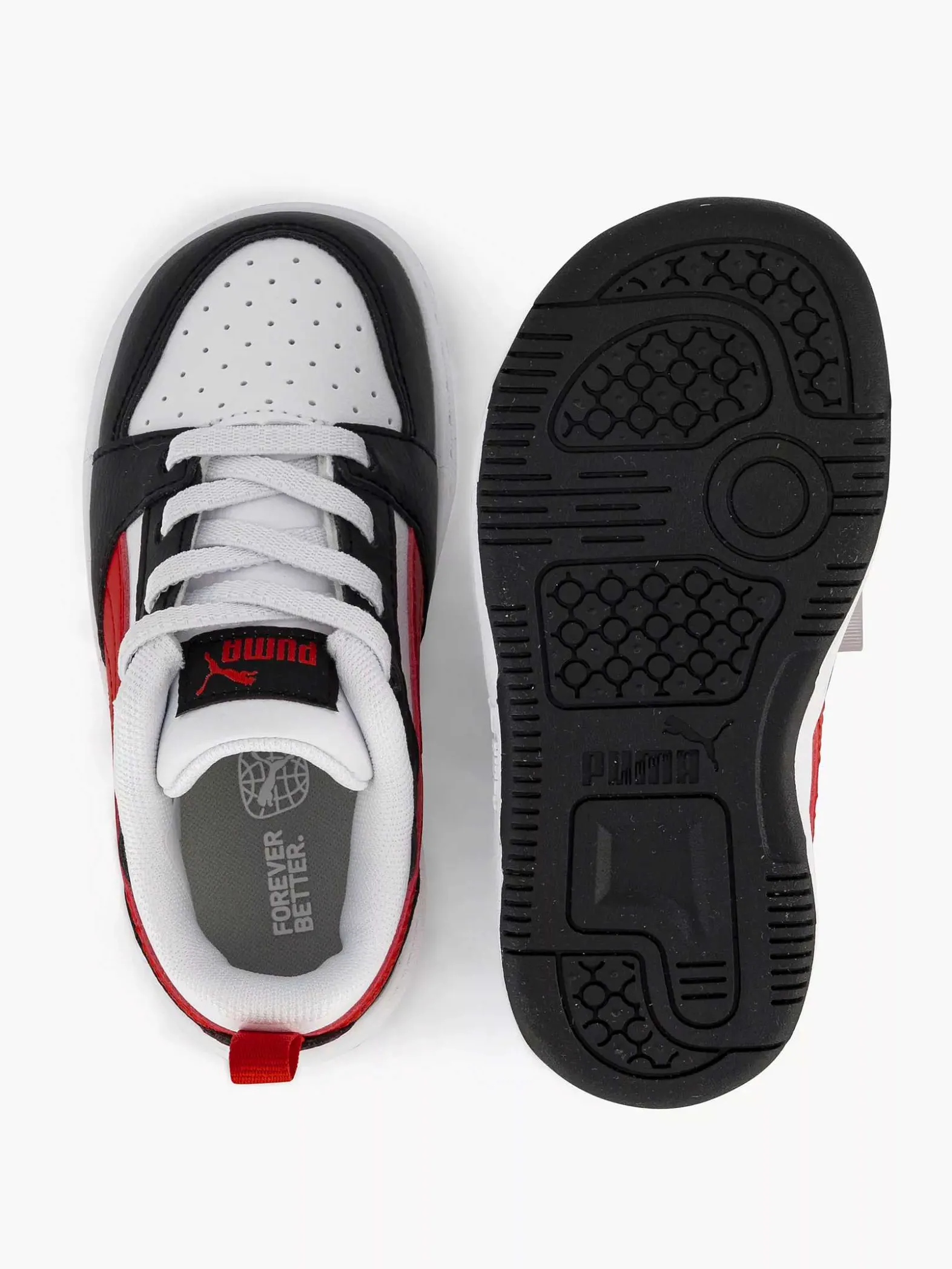 Puma Witte Rebound V6 P Ac Inf-Kinderen Jongensschoenen